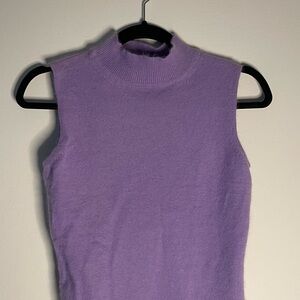 Light Purple Turtleneck Tank Top